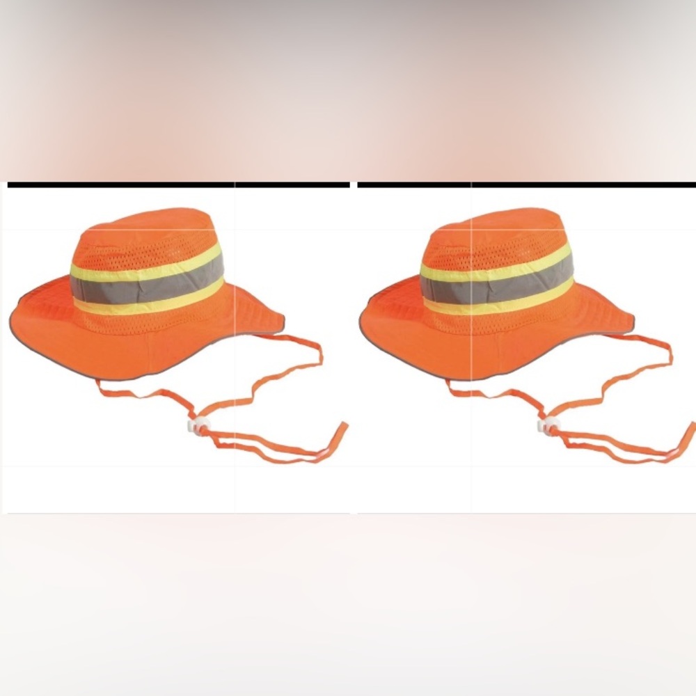 💜 Bundle 2 Safety Booney Hi Viz Reflective Tape Hunting Fishing Hat